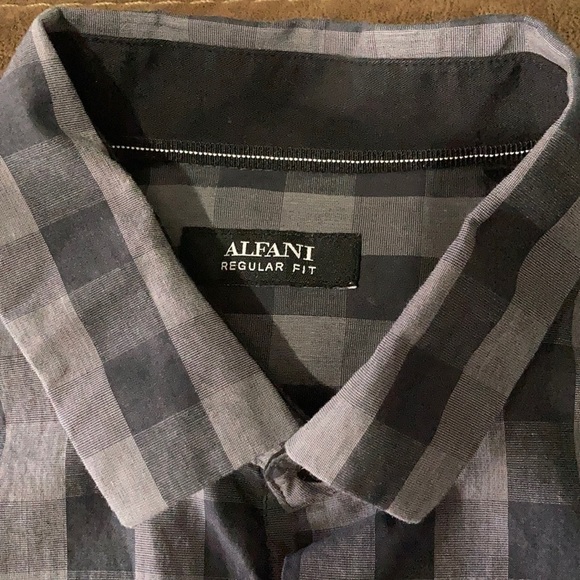 ALFANI checkered button up - Picture 3 of 6
